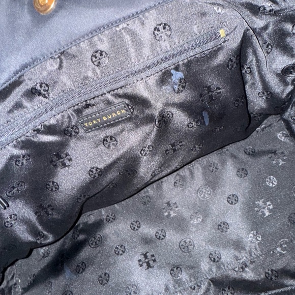 Tory Burch Black Ella Matte Leather Trimmed Nylon Tote - Picture 5 of 10